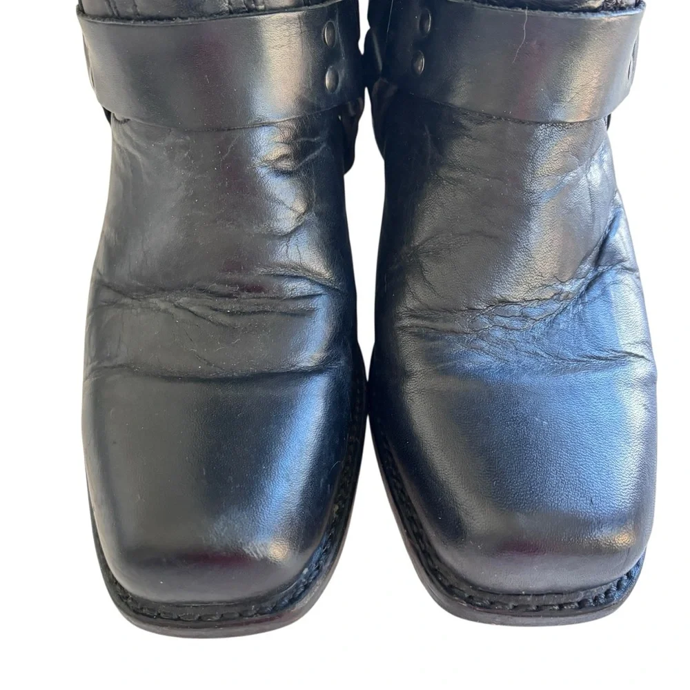 Frye 150th Anniversary USA Black Leather Flag Boots Sz 10